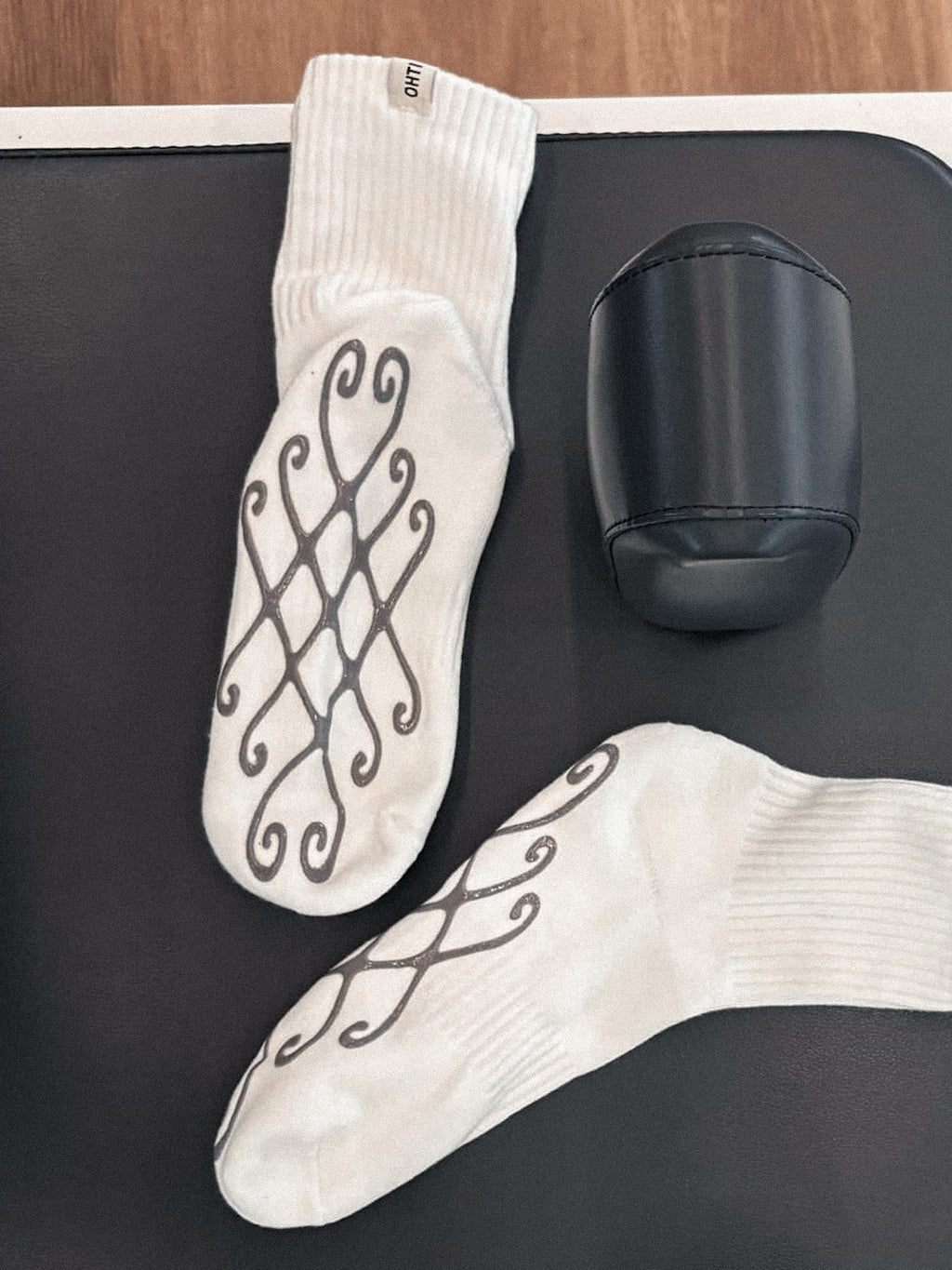White Heart Grip Sock