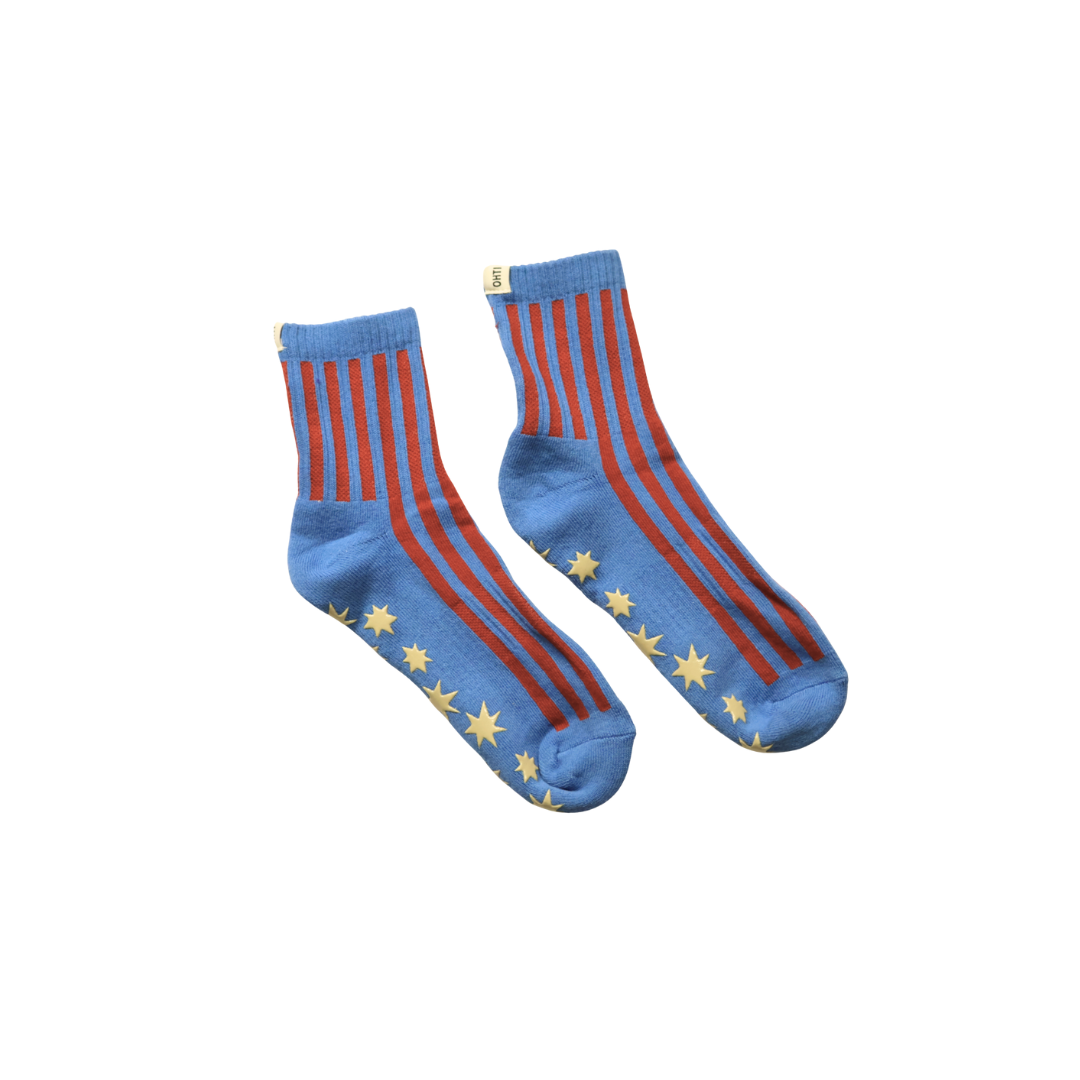 Grip Sock Blue Stripe