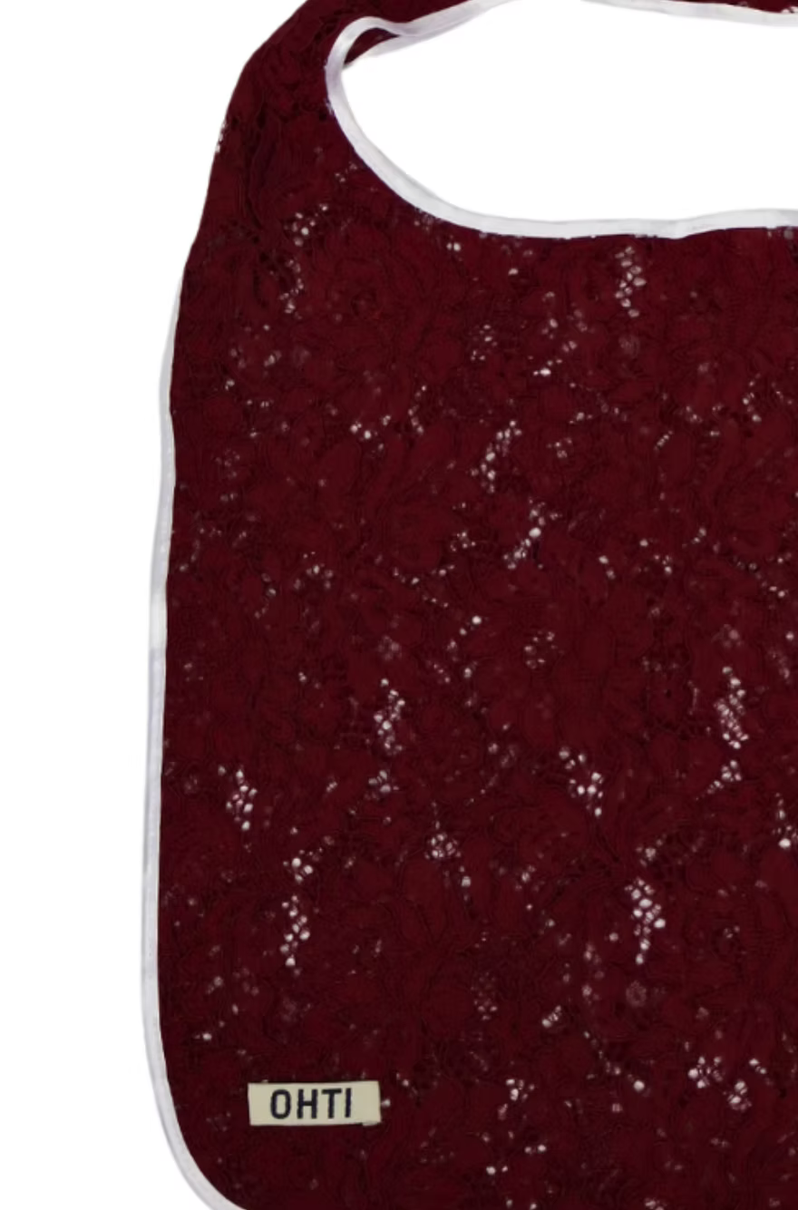 Lace Tote Maroon
